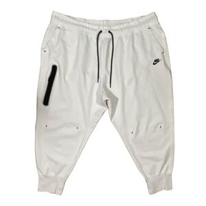 Nike Women's Fleece Sweatpants DA2043, Sportswear Tech Joggers White 3X